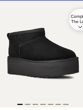 UGG Black Platform Mini Classic Bootie